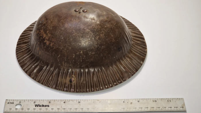 WW2 British Childs Helmet & Chin Strap - Image 2