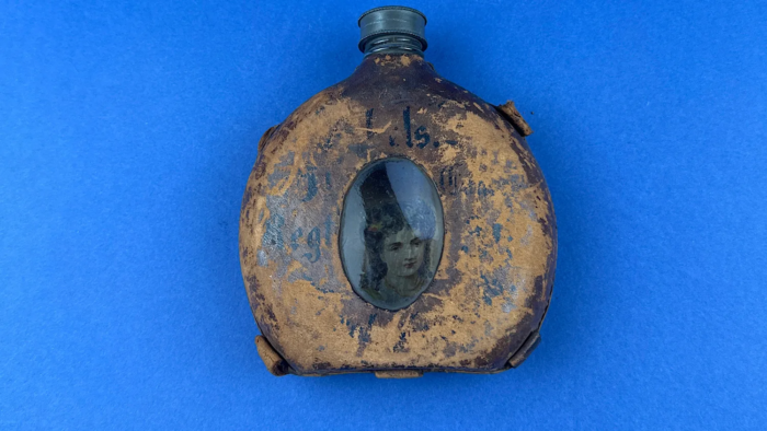 German Hip Flask with Picture