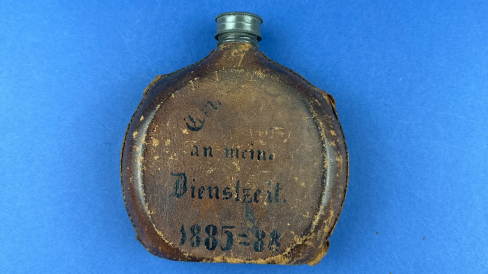German Hip Flask with Picture - Image 4