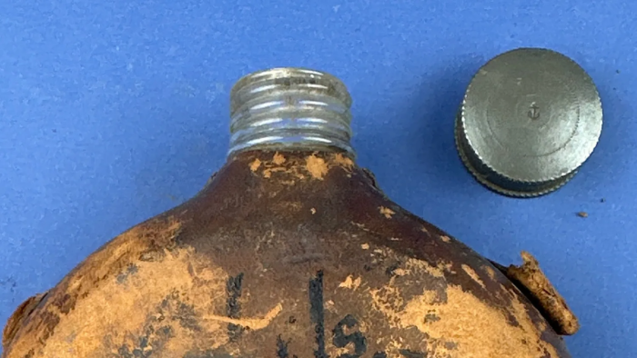 German Hip Flask with Picture - Image 7
