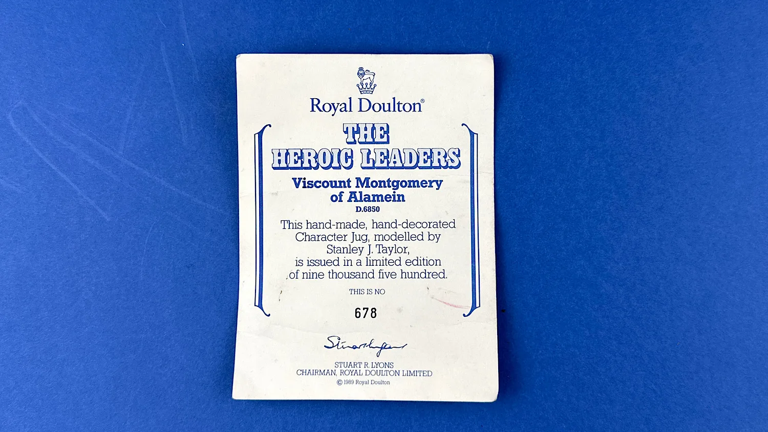 Royal Doulton Viscount Montgomery of Alamein - Image 3