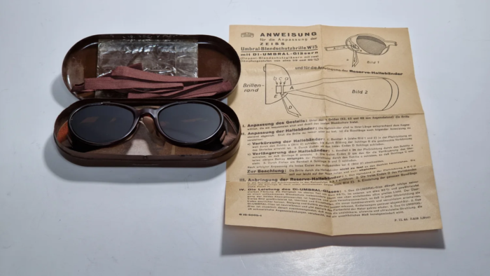 WW2 German Tropical Issued Sunglasses (Full Set) - Image 8