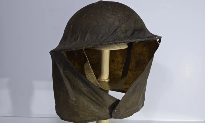 WW2 1940 Dated British Helmet & Anti-Gas Cover