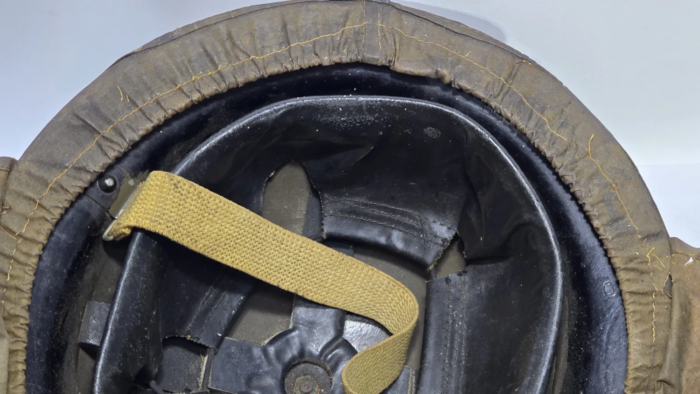 WW2 1940 Dated British Helmet & Anti-Gas Cover - Image 6