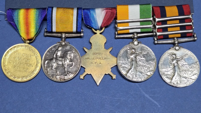 Boer War Medal Pair & WW1 Trio (paper work) - Image 7