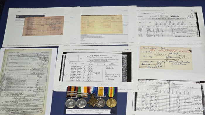 Boer War Medal Pair & WW1 Trio (paper work) - Image 8