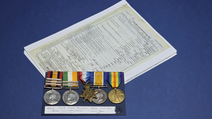 Boer War Medal Pair & WW1 Trio (paper work) - Image 11