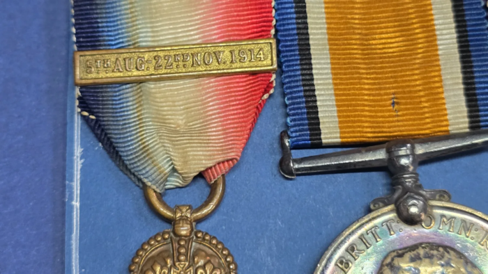 WW1 British Medal Trio   (1st Bn Gloucestershire Regiment) - Image 9