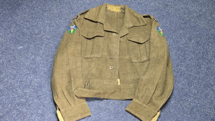WW2 Canadian Battle Blouse- Dated 1943- R.A.S.C.  (named)