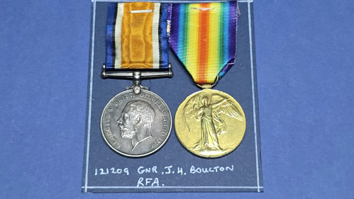 WW1 Medal Pair - Gunner J.H. Boulton, Royal Field Artillery
