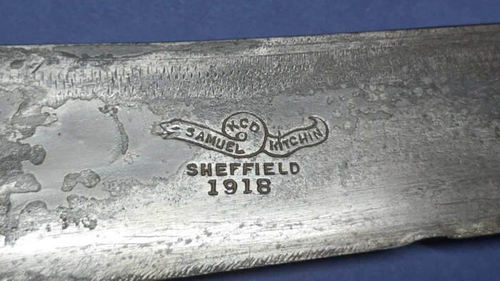WW1 British Military Machete with unusual Wooden Handle. - Image 3