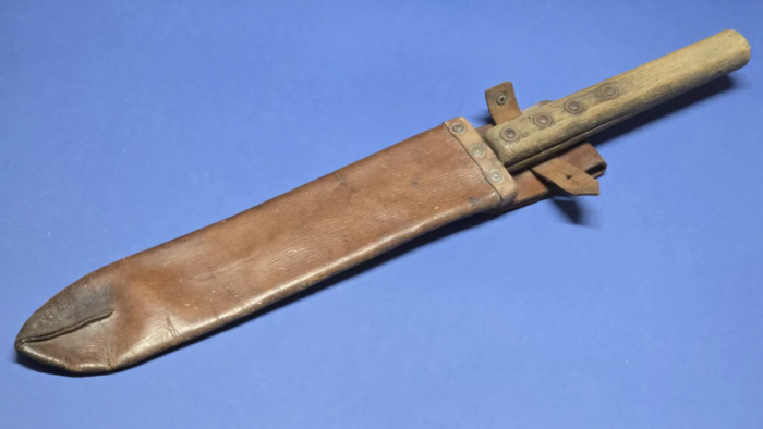 WW1 British Military Machete with unusual Wooden Handle. - Image 12