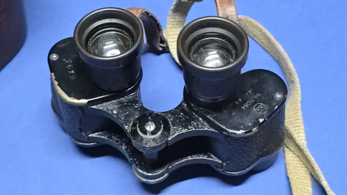 WW2 Japanese Army Binoculars-I.K.K. 6x9.3 & Leather Case - Image 5