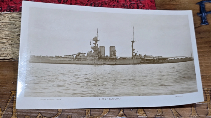 WW2 Royal Navy Sailor's Wooden Ditty Box - HMS Barham - Image 13