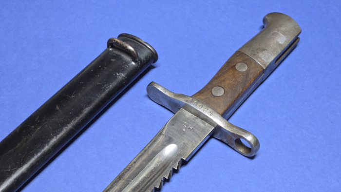 WW1 Swiss Model 1914 Sawback Bayonet (HS Marked) - Image 5