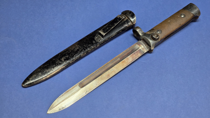 Italian Carcano M1938 Folding Bayonet & Scabbard