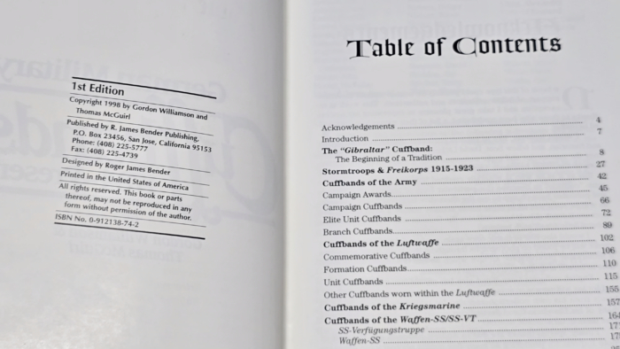 German Military Cuffbands 1974-Present-First Edition (1988) by Gordon Williamson - Image 4