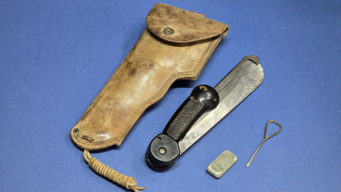 Original U.S. WW1 USAAF Type A-1 Imperial Folding Survival Machete With Sheath - Image 11
