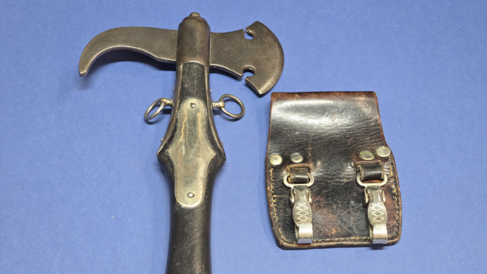 German Fireman's Parade Axe with Original Frog & Clips - c. 1930s-1940s - Image 12
