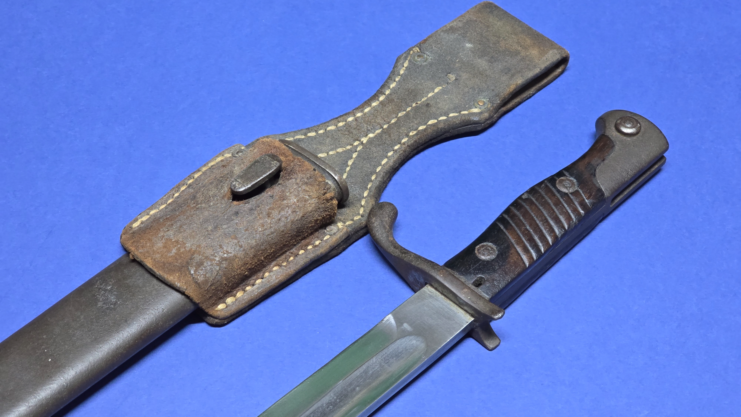 WW1 German 98/05 Bayonet - Early High Ears, Unusual Unmarked Example - Image 2