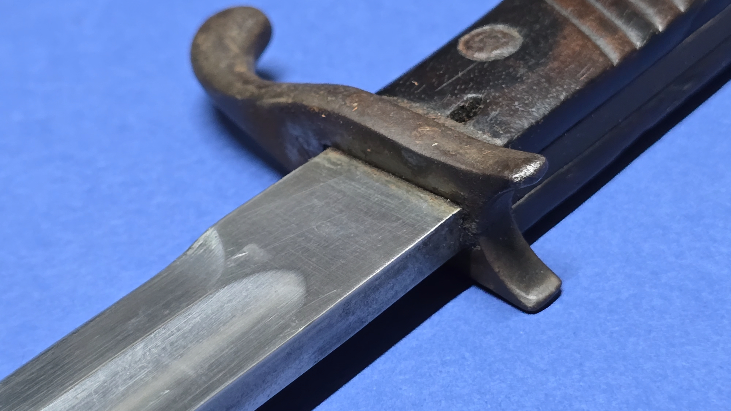 WW1 German 98/05 Bayonet - Early High Ears, Unusual Unmarked Example - Image 15