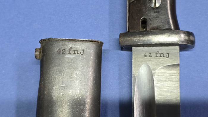 WW2 German k98 Bayonet by FNJ - 1942, Matching Numbers with Mint Blade - Image 6