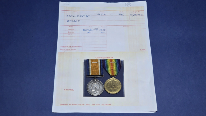 WW1 British Medal Pair to Private James Boldock - Army Service Corps