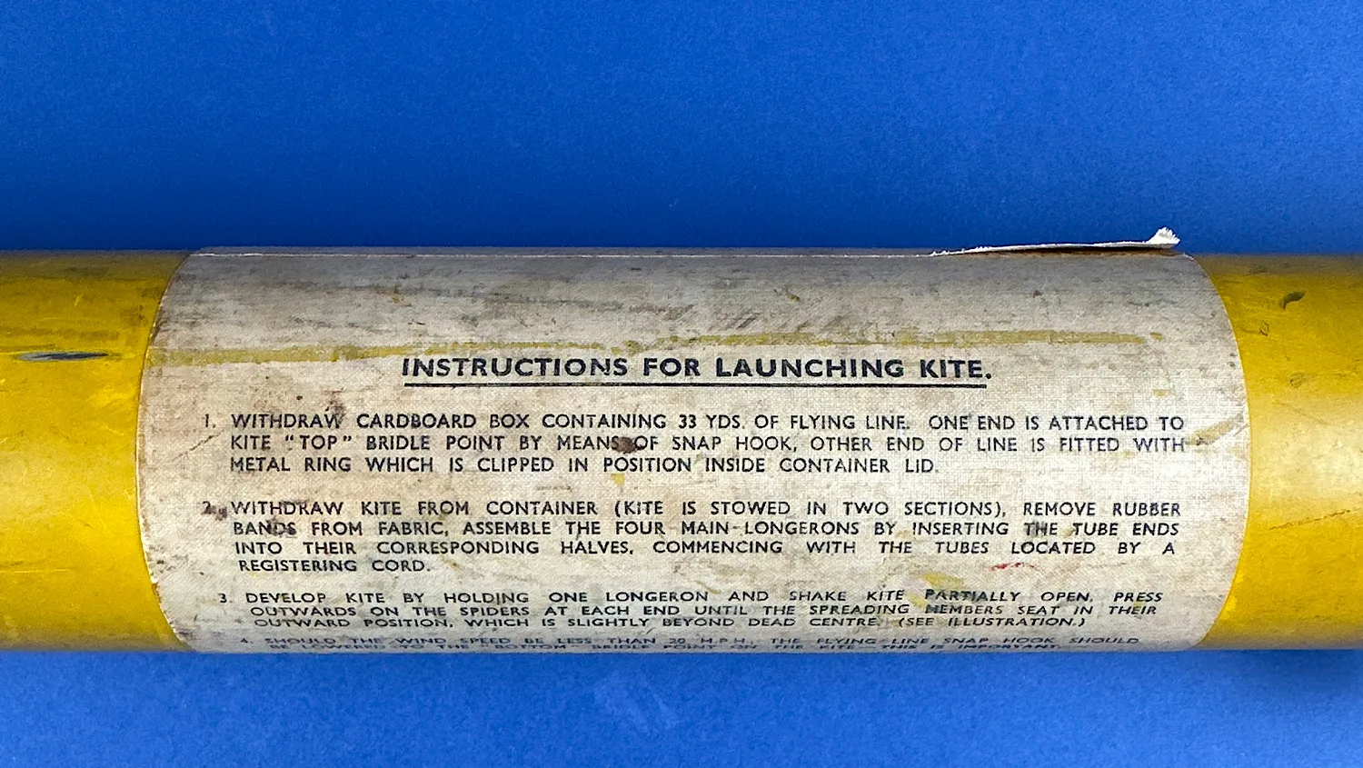 WW2 RAF Gibson Girl Radio Aerial Launching Kite - Image 8