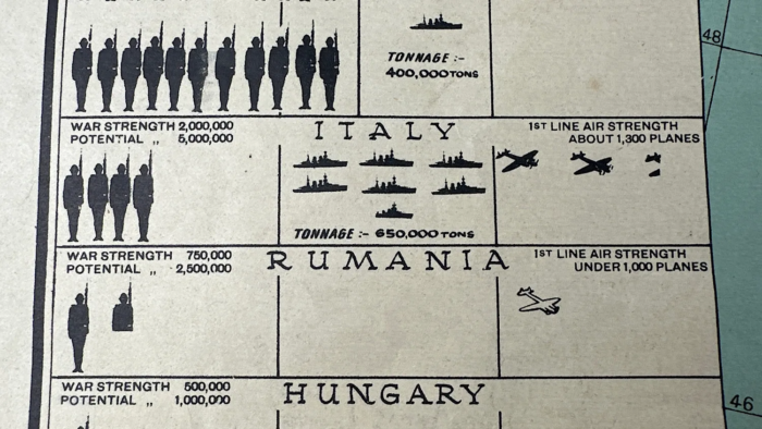 WW2 Daily Express War Map of Europe - Image 6