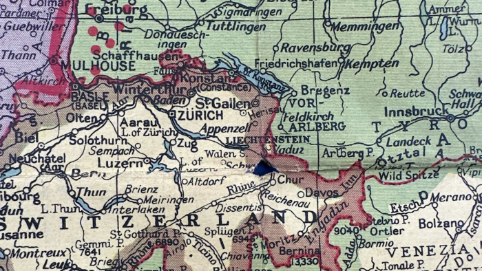 WW2 Daily Express War Map of Europe - Image 11