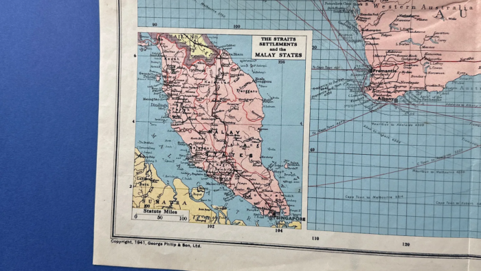 WW2 Daily Express War Map of The Pacific - Image 3