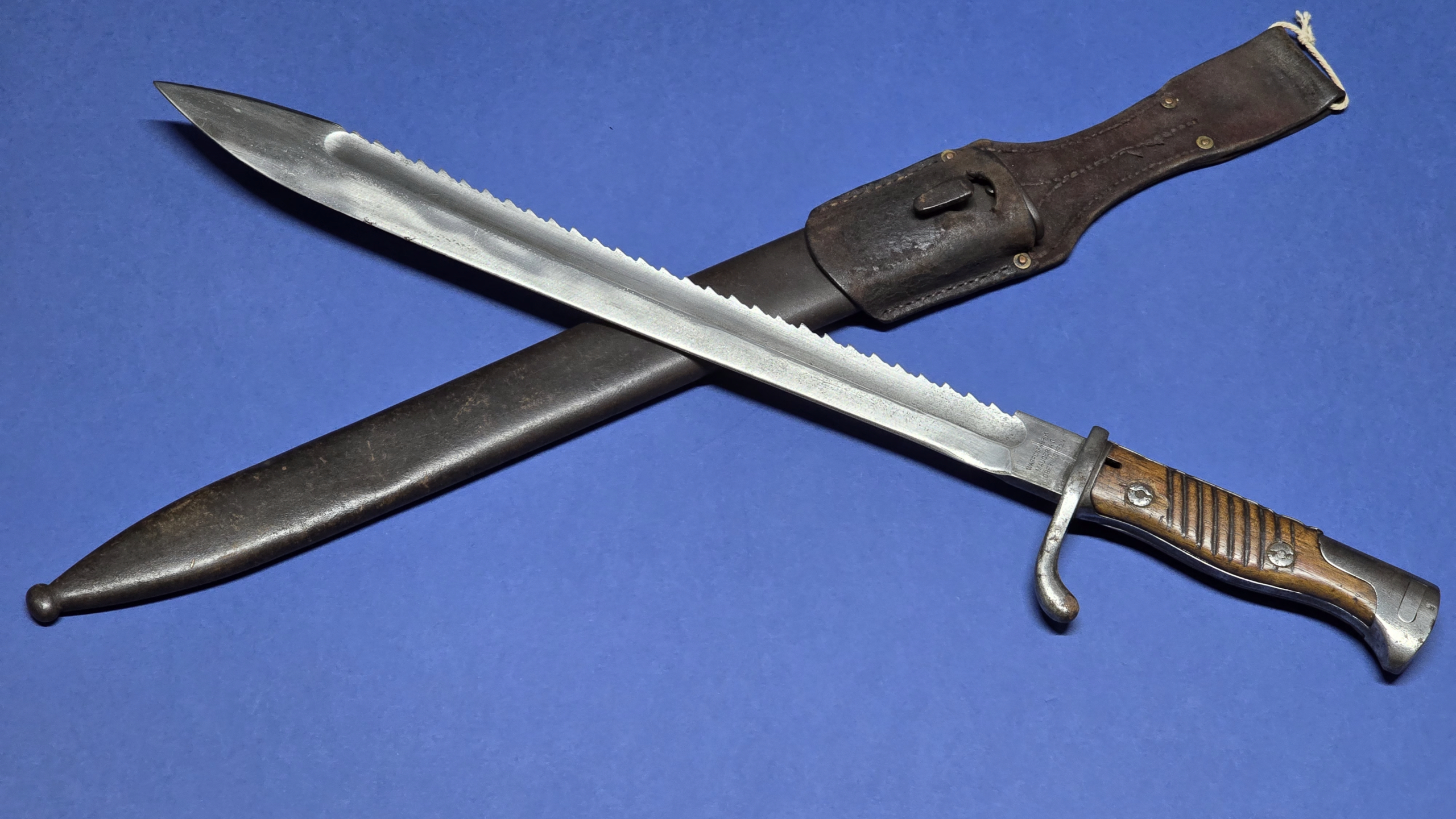 WW1 German 98/05 "Butcher" Bayonet - Sawback - Mauser A.G. Oberndorf - Image 6