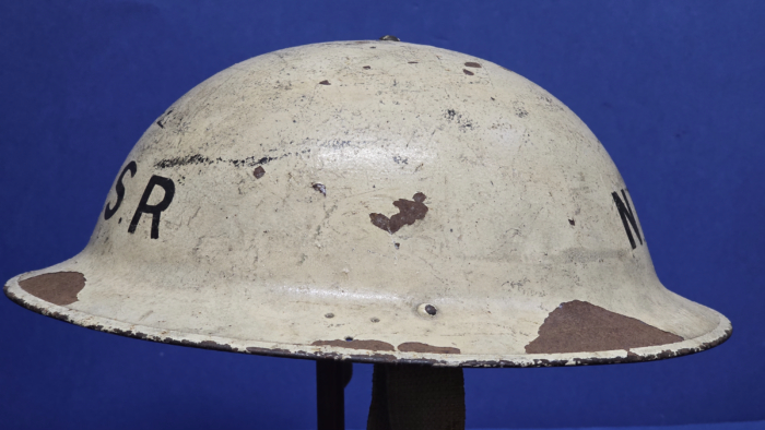 WW2 British MKII Helmet - National Hospital Service Reserve (N.H.S.R.), 1941 Dated - Image 4