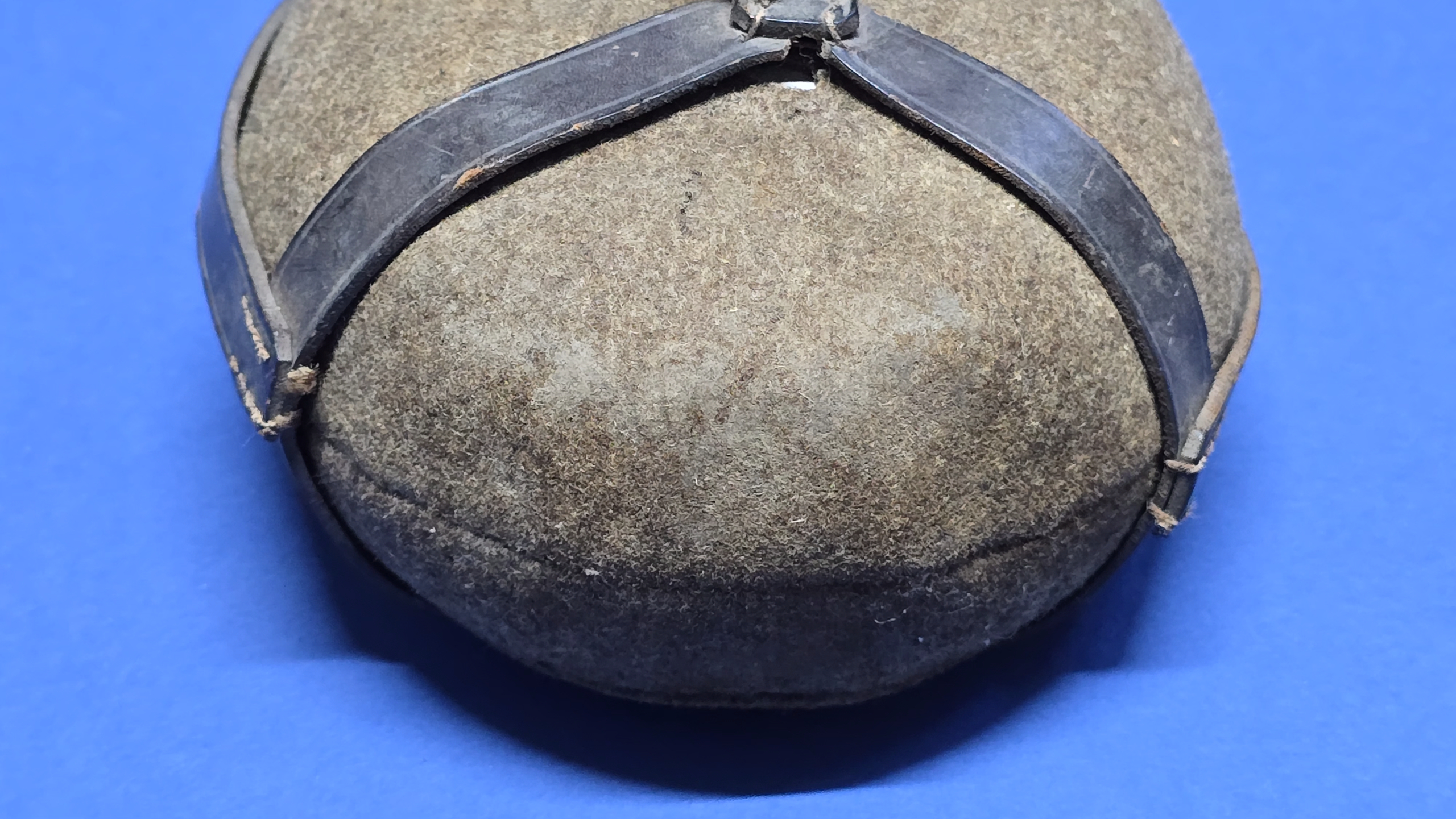 WW2 German Wehrmacht Feldflasche with Wool Cover and Leather Straps - Image 7