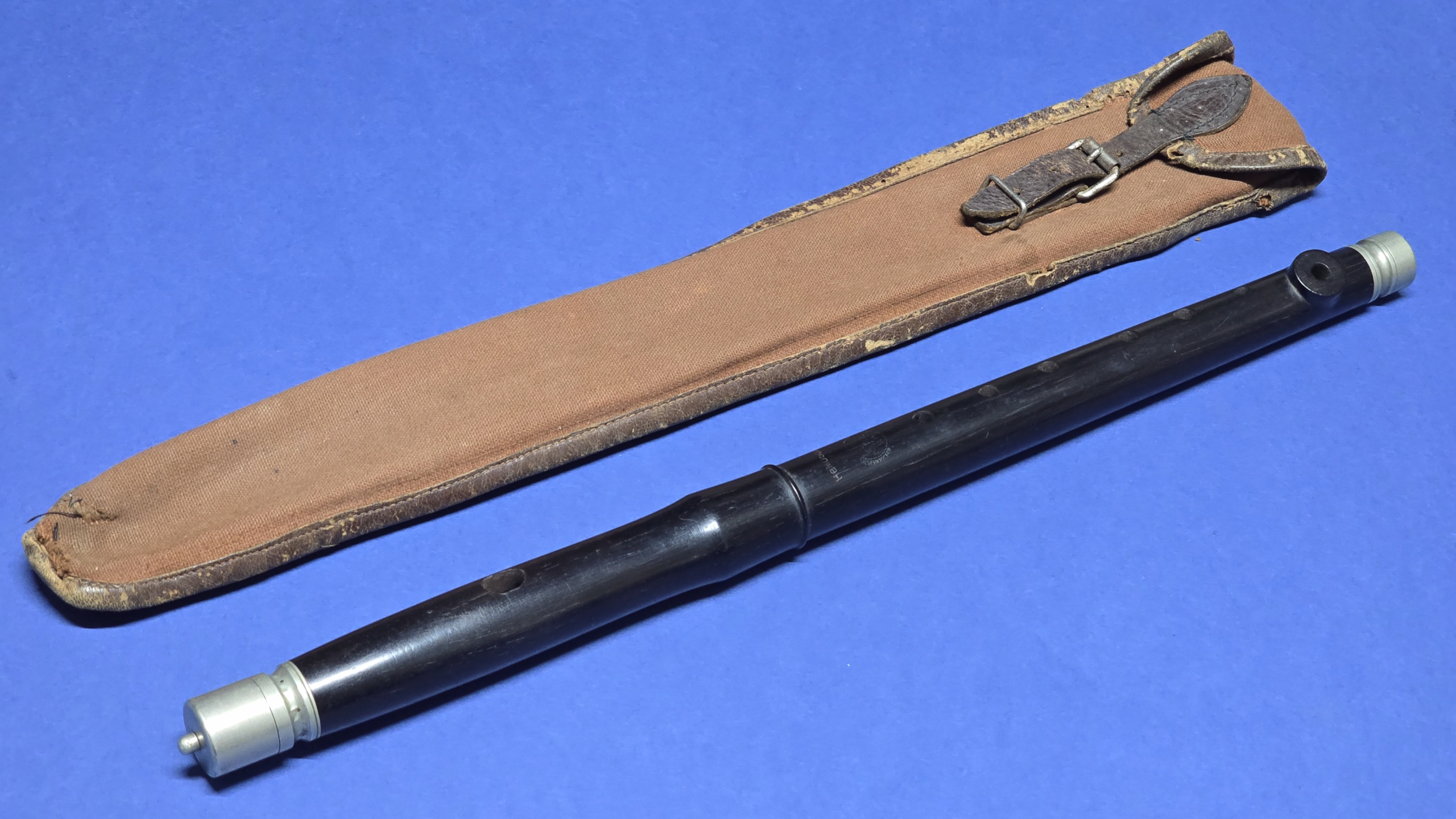 Original Hitler Youth Marching Flute with Carry Case - Maker: Heinr. Moritz Schuster (1936-1939) - Image 2