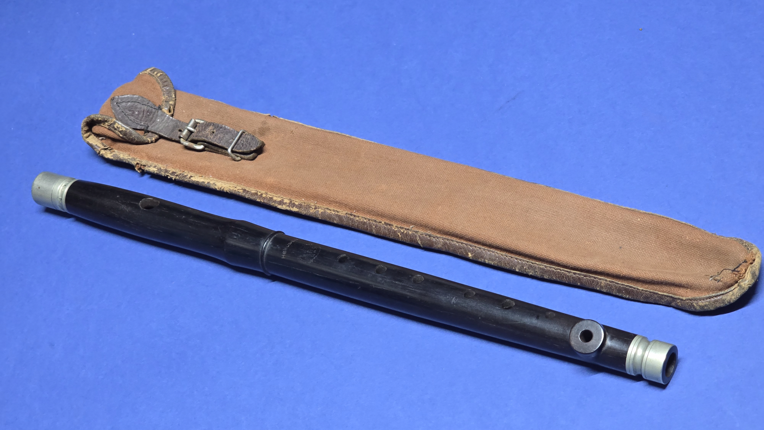 Original Hitler Youth Marching Flute with Carry Case - Maker: Heinr. Moritz Schuster (1936-1939) - Image 8