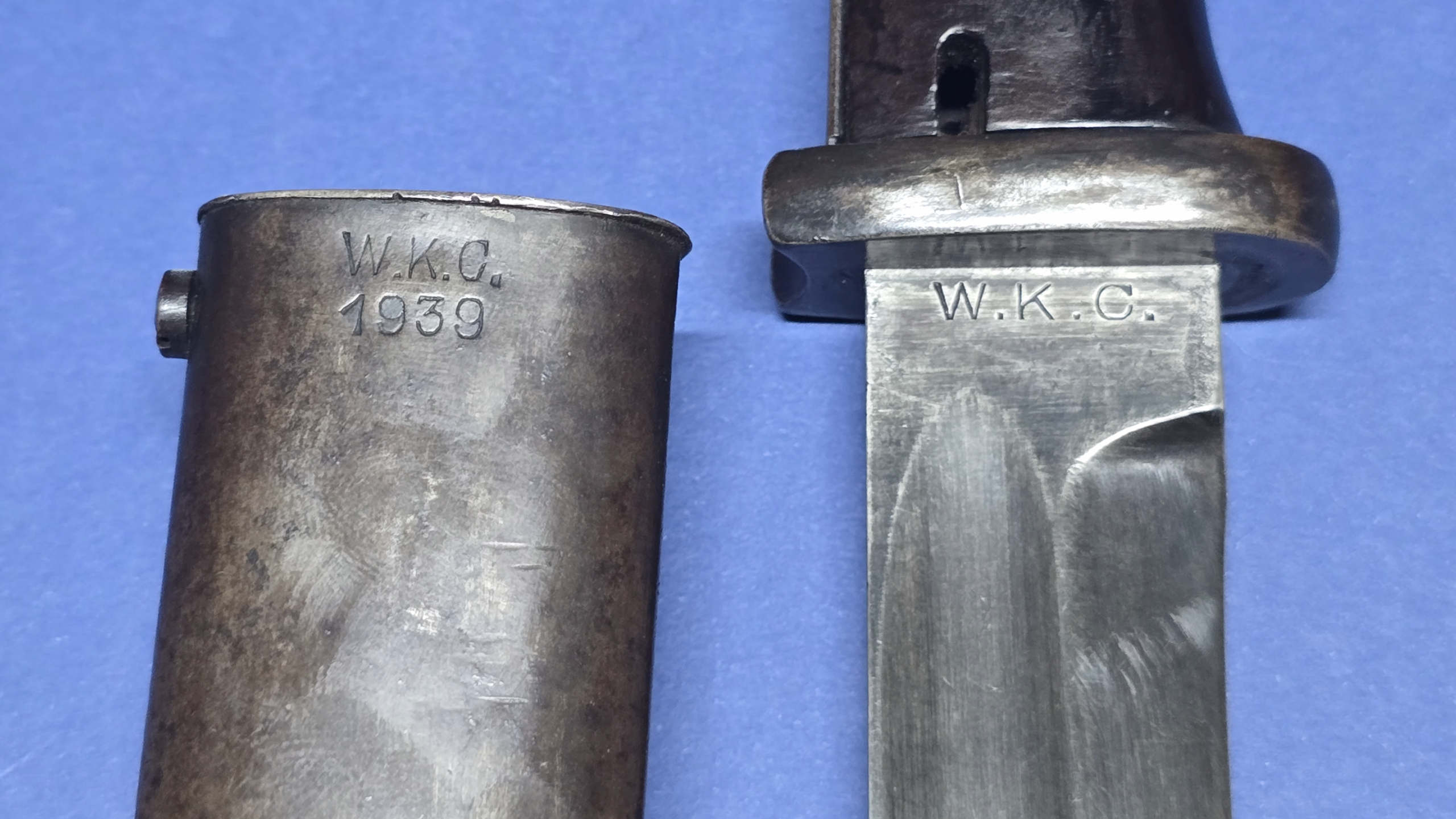 WW2 German K98 Bayonet by WKC - 1939 Dated - Matching Numbers - Image 5