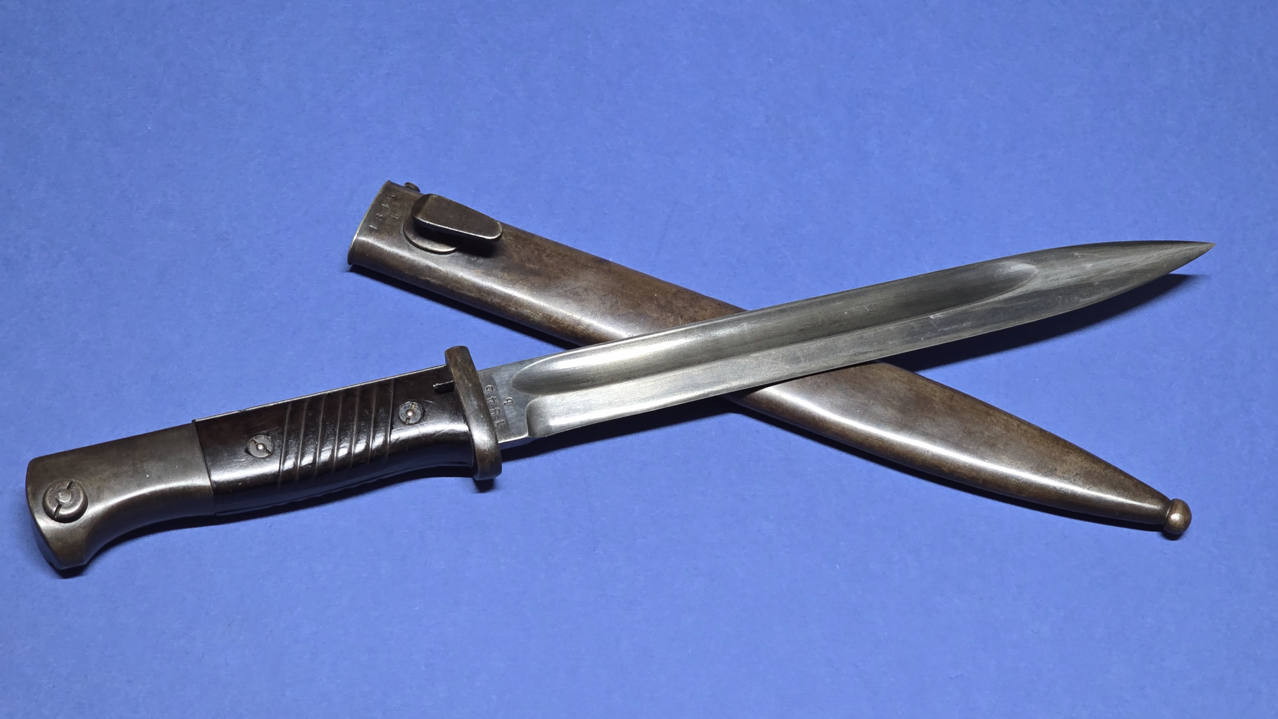 WW2 German K98 Bayonet by WKC - 1939 Dated - Matching Numbers - Image 11