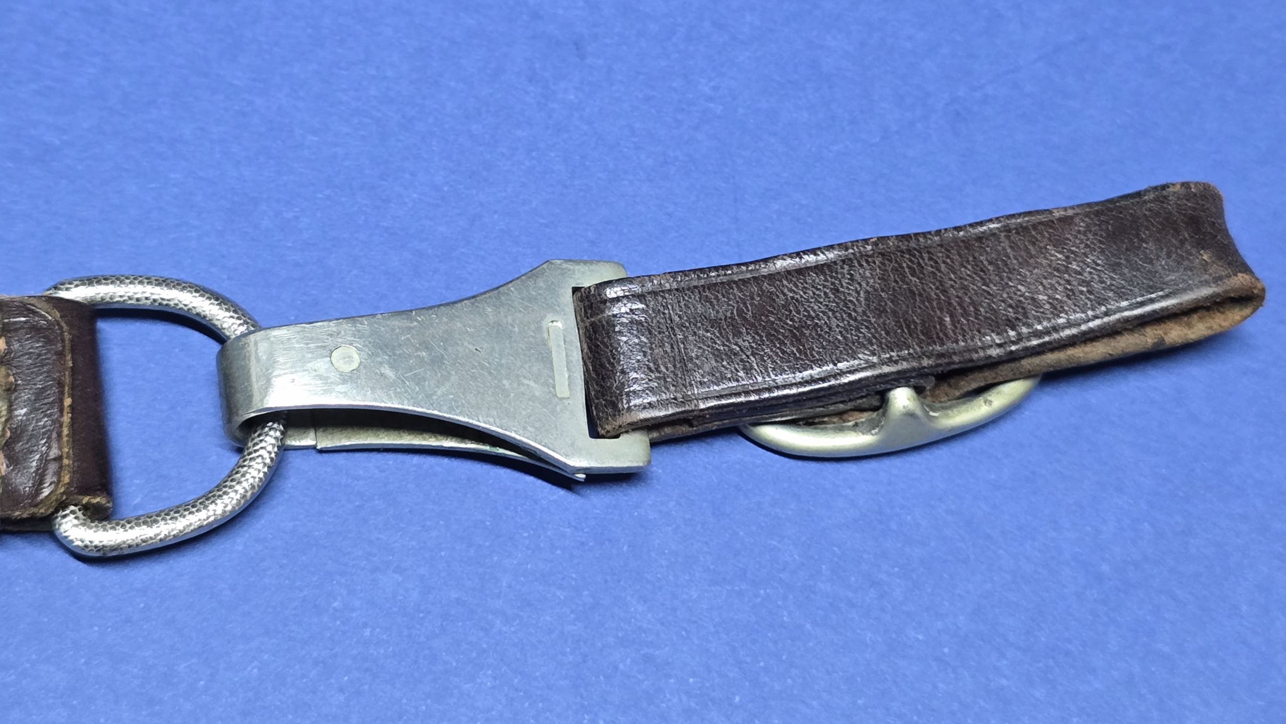 Early Third Reich SA 2-Piece Dagger Hanger - Nickel Fittings - Image 8