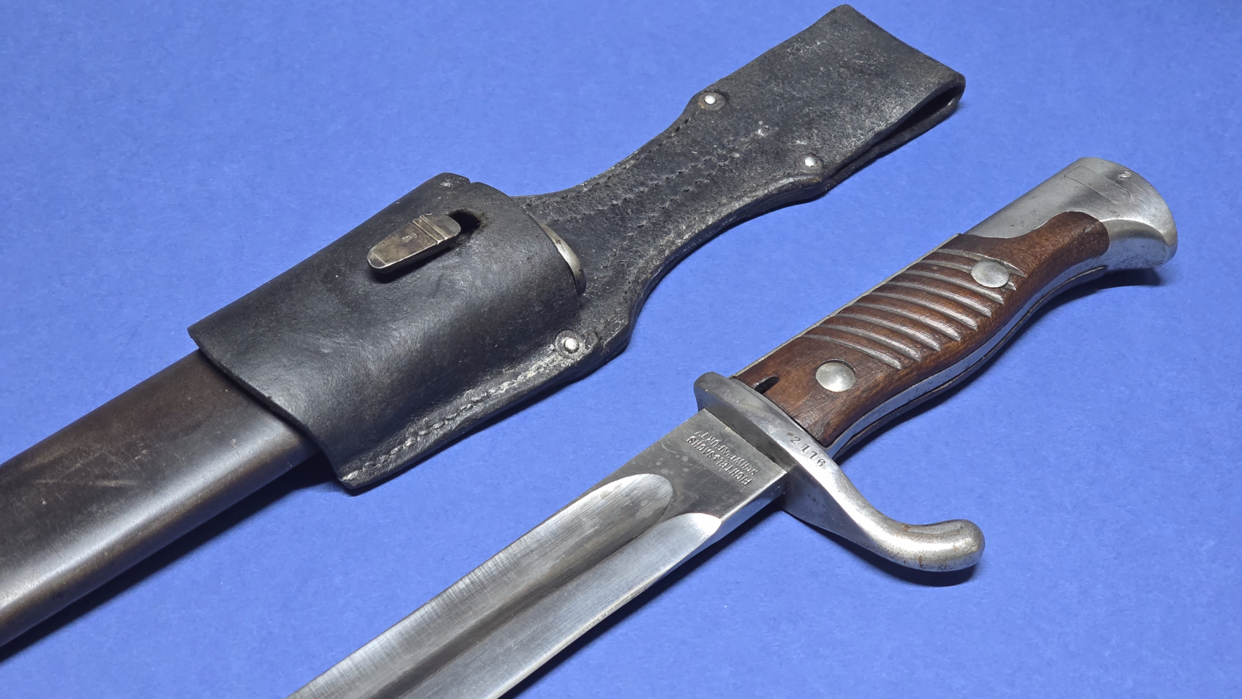 WW1 German S98/05 Bayonet - Bavarian Issue by Fichtel & Sachs, Schweinfurt (1916) - Superb Condition - Image 2