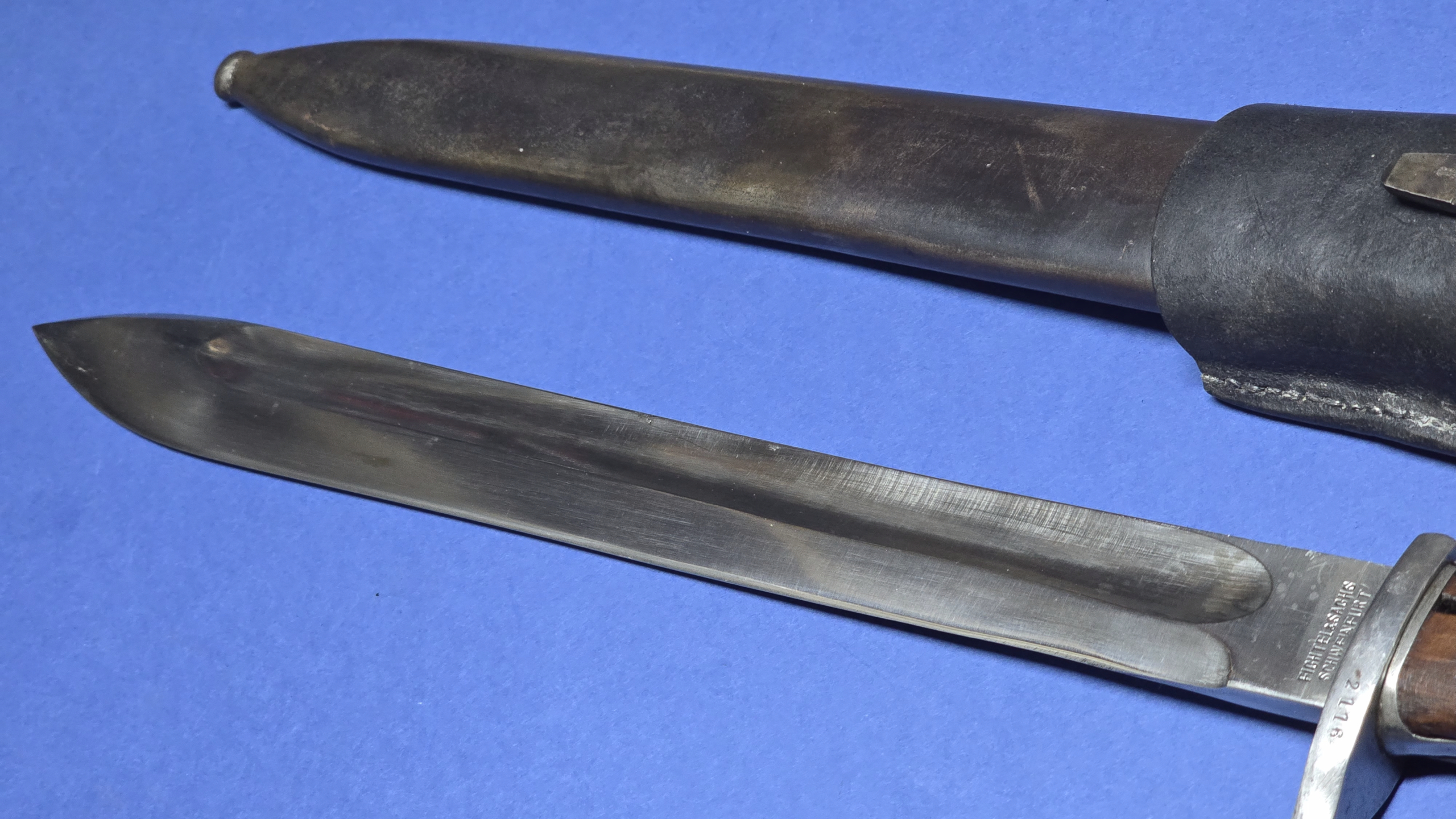 WW1 German S98/05 Bayonet - Bavarian Issue by Fichtel & Sachs, Schweinfurt (1916) - Superb Condition - Image 9