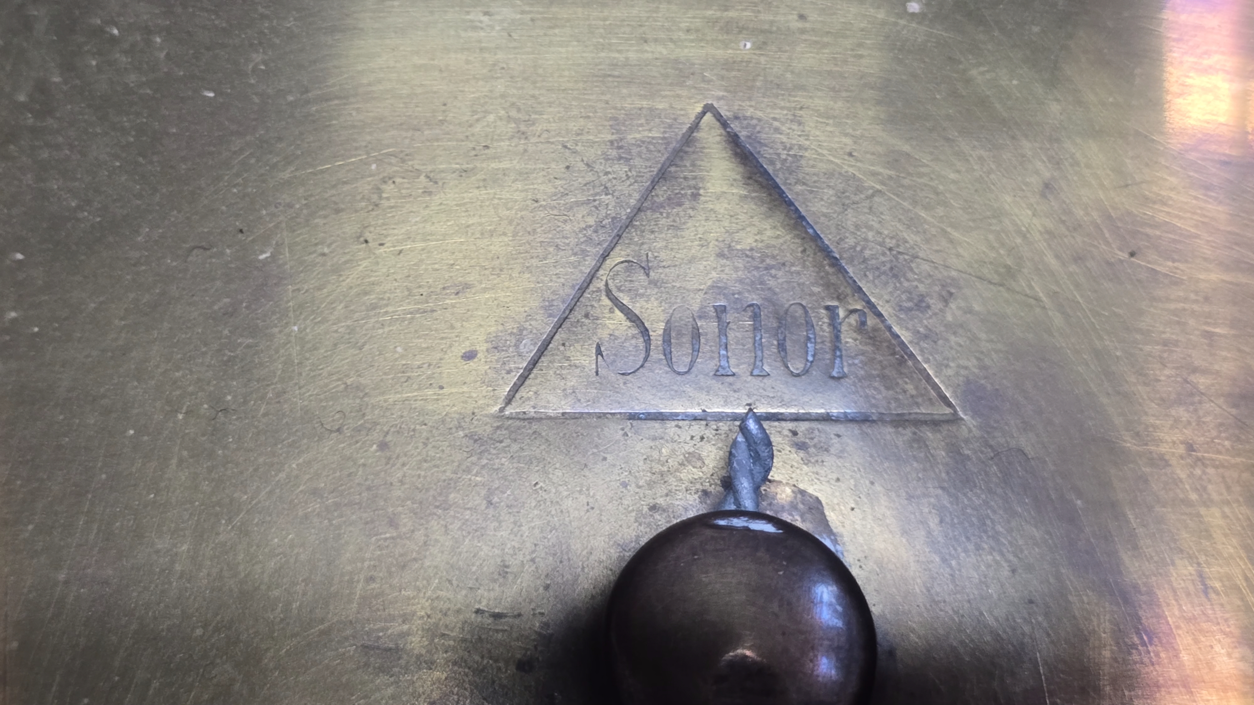 Hitler Youth Drum Set (Complete With Original Drumsticks, Leather Frog & Eagle Hanger) - Image 10