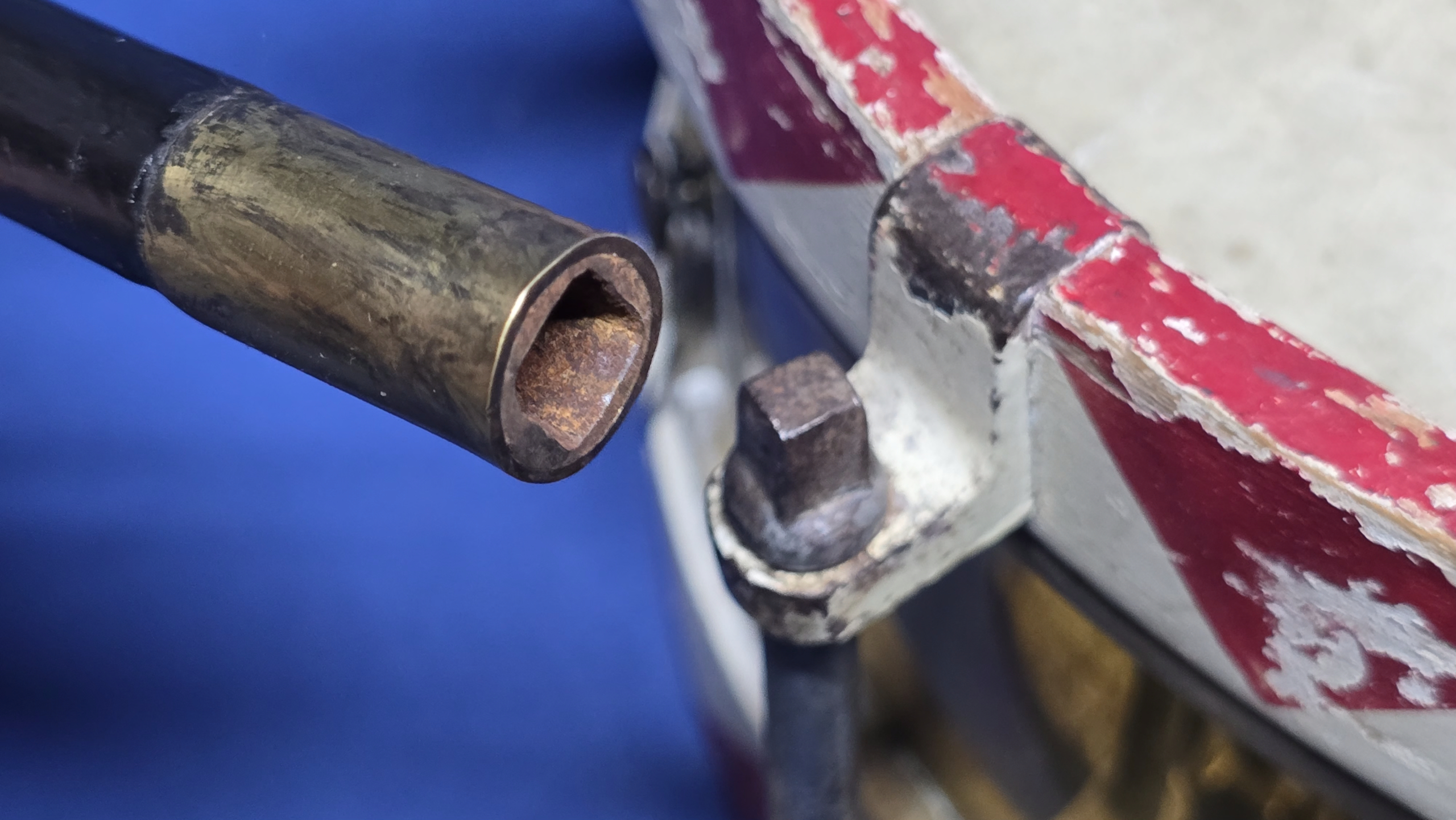 Hitler Youth Drum Set (Complete With Original Drumsticks, Leather Frog & Eagle Hanger) - Image 11