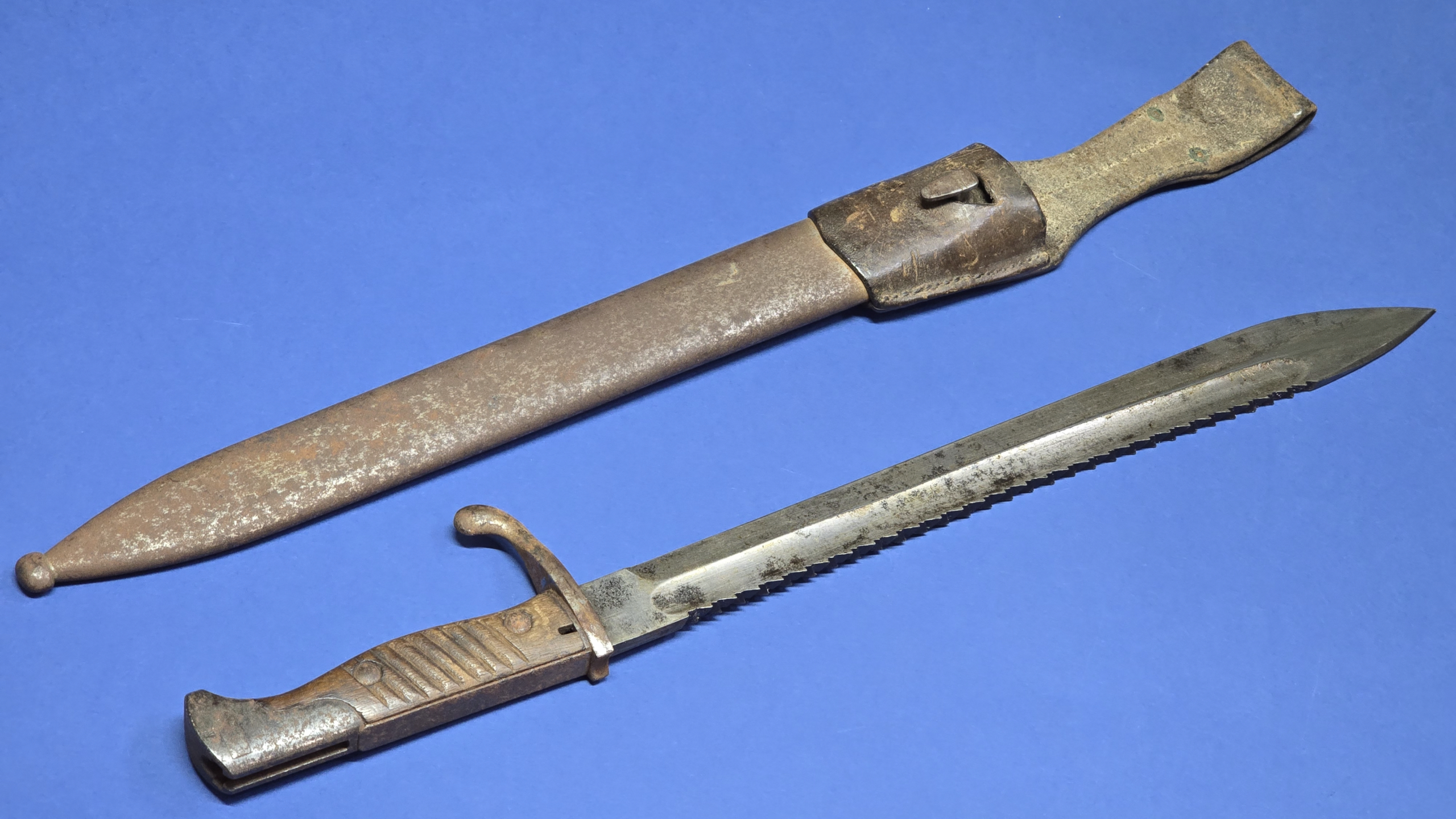 WW1 German 98/05 Sawback Bayonet - Untouched Attic Find - Durkopp werke AG - Image 14
