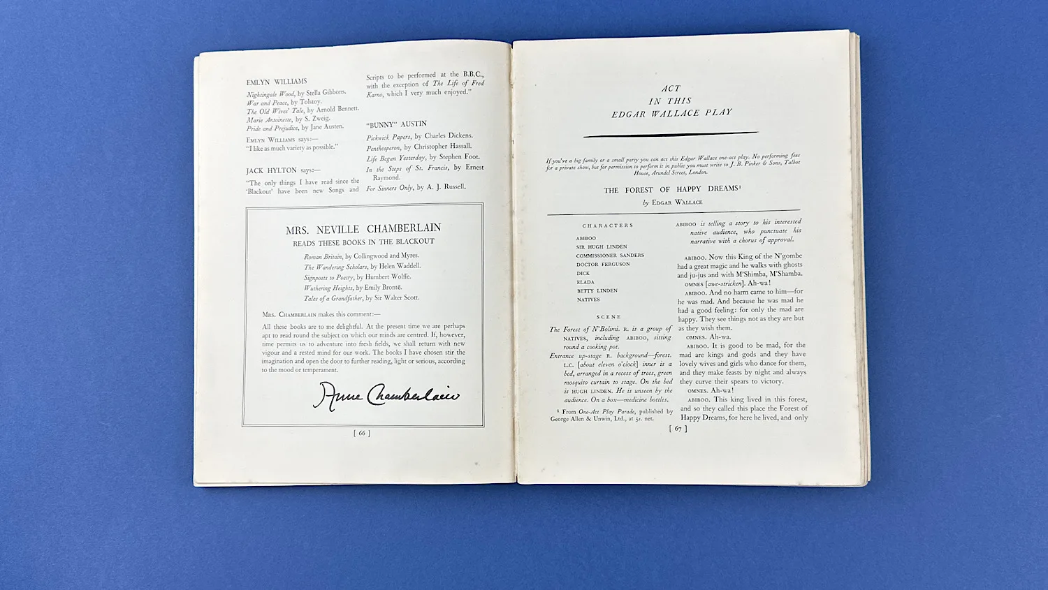 WW2 Brighter Blackout Book (1939–1940) by Howard Thomas, original wartime edition with cloth strip spine and printed boards inside page