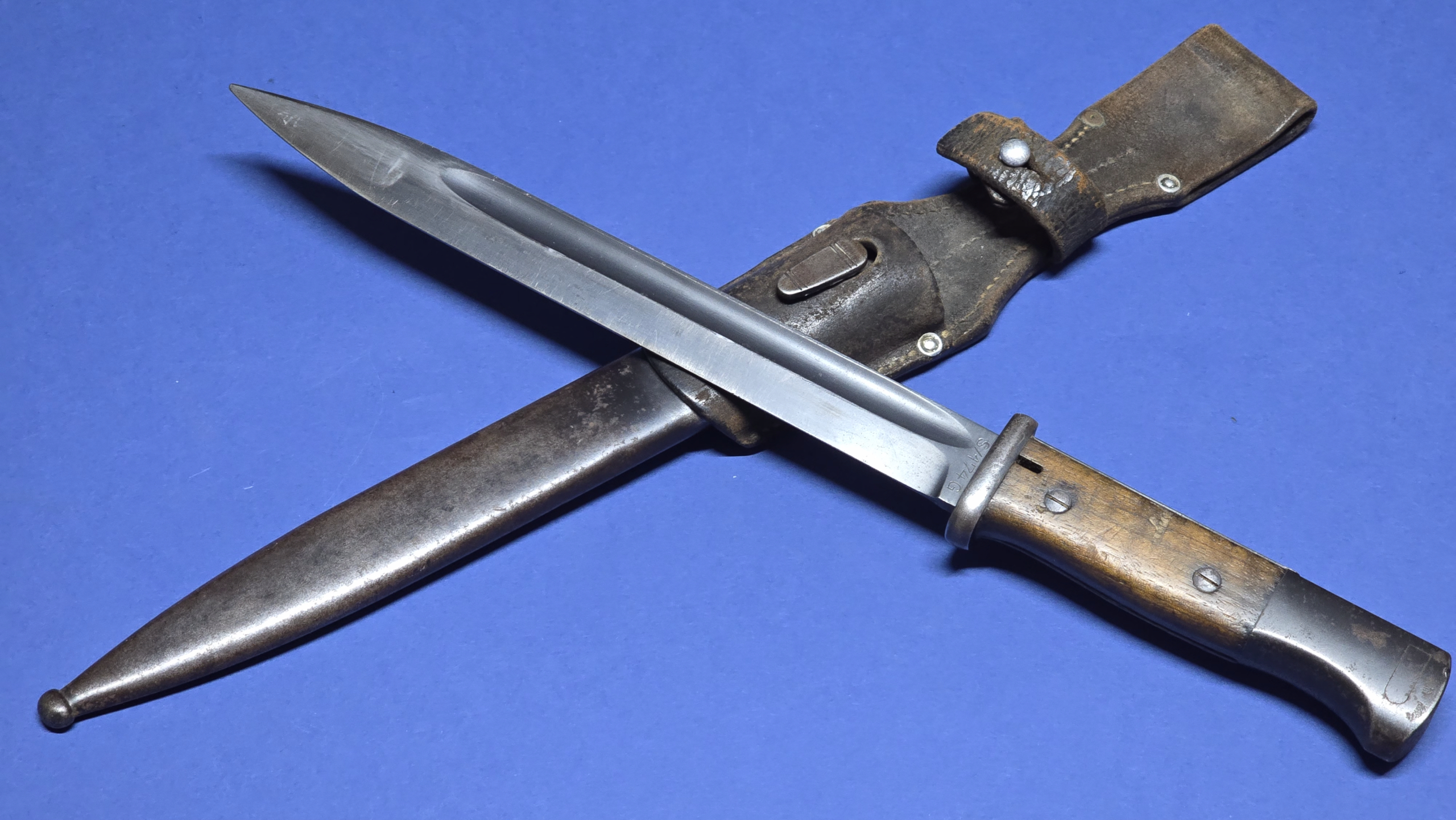 WW2 German K98 Bayonet - S/174G (WKC) - Matching Numbers - Near Mint Blade - 1935 - Image 16