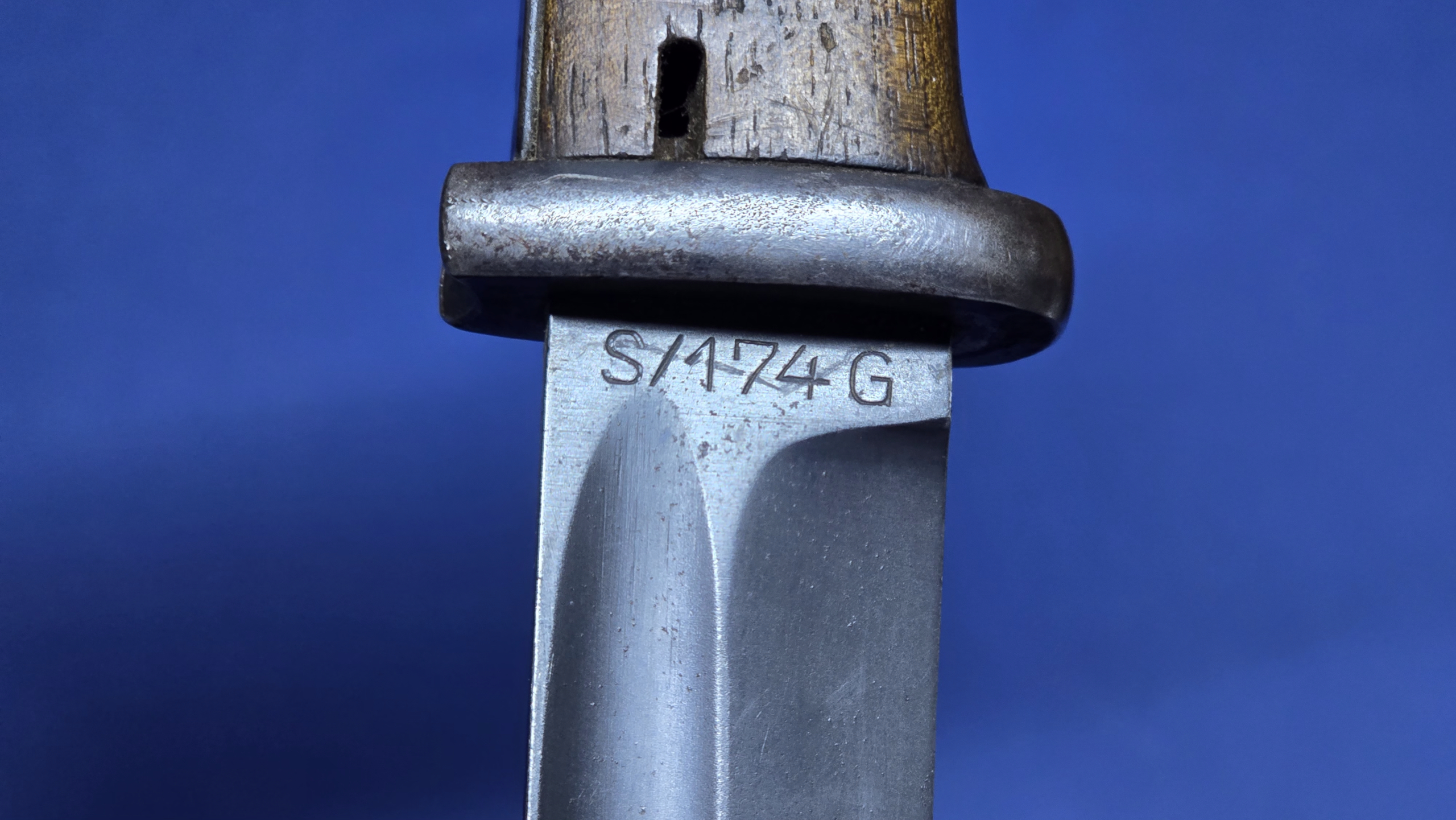 WW2 German K98 Bayonet - WKC - 1935 - maker close up