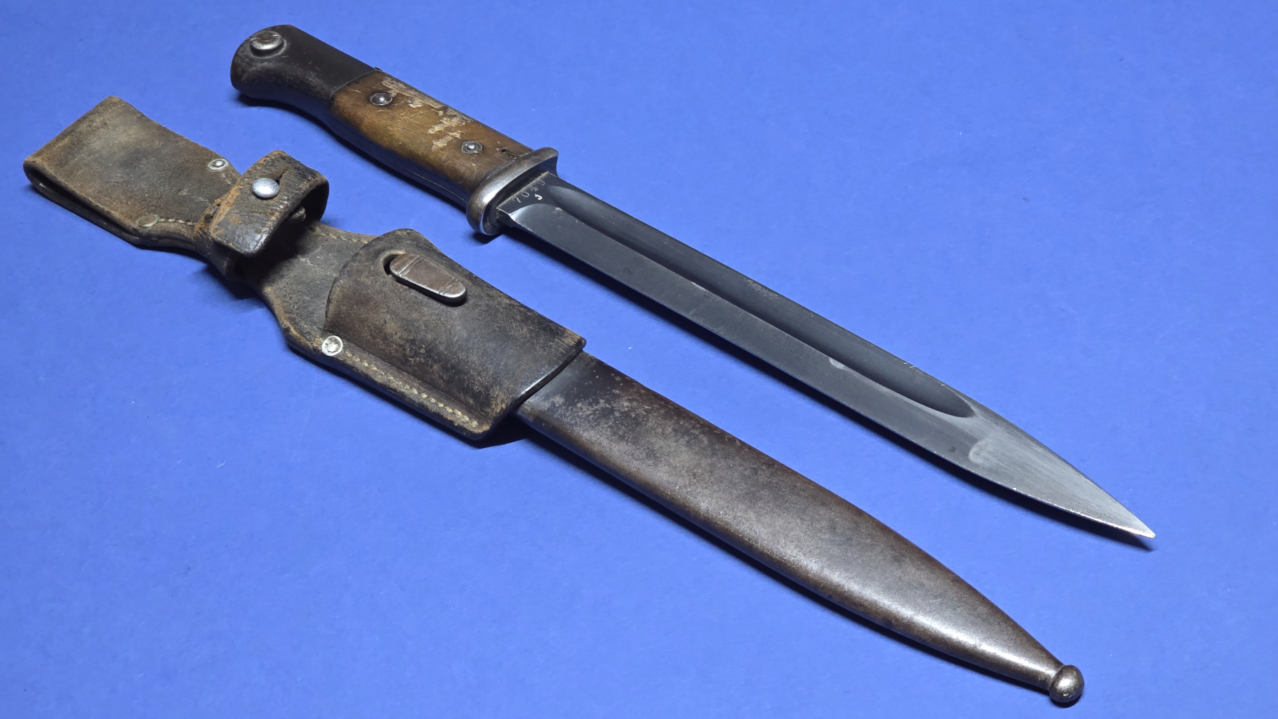 WW2 German K98 Bayonet - S/174G (WKC) - Matching Numbers - Near Mint Blade - 1935 - Image 2