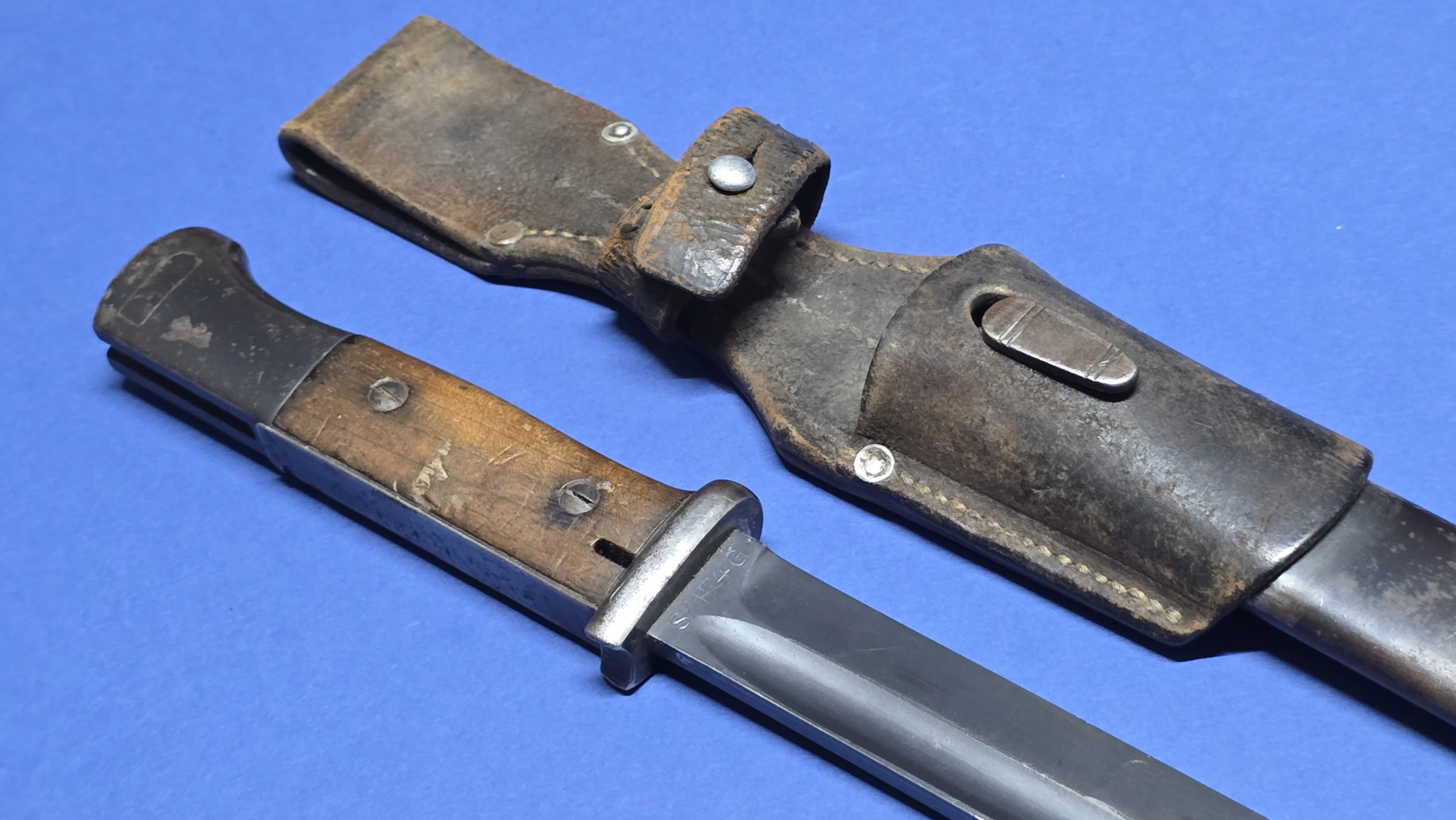 WW2 German K98 Bayonet - S/174G (WKC) - Matching Numbers - Near Mint Blade - 1935 - Image 5