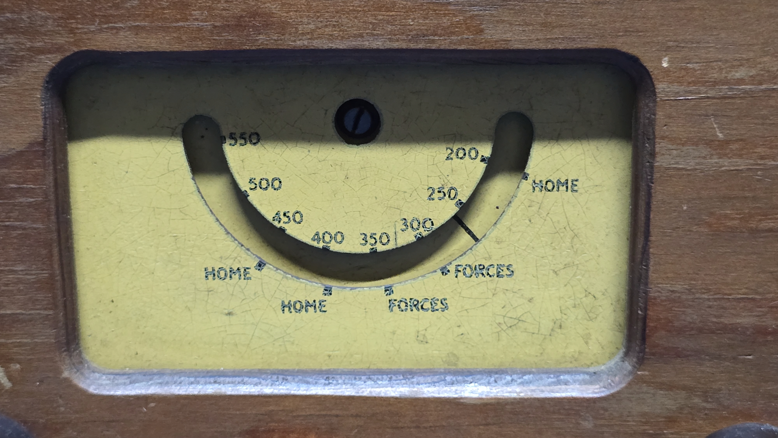 WW2 British Civilian Radio - AC Model - front dial